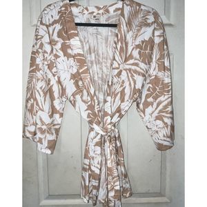 Billabong Sweet Summer Kimono Sz S/M Loungewear Robe Wrap Swim Cover Beach